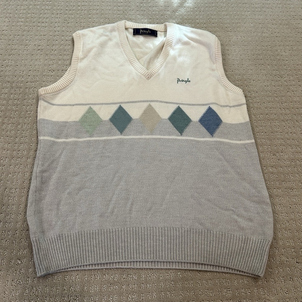 Pringle From Scotland Vest Sweater Mens XL Knit Pullover